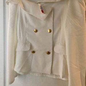 Sold-Beautiful off white off shoulder blazer